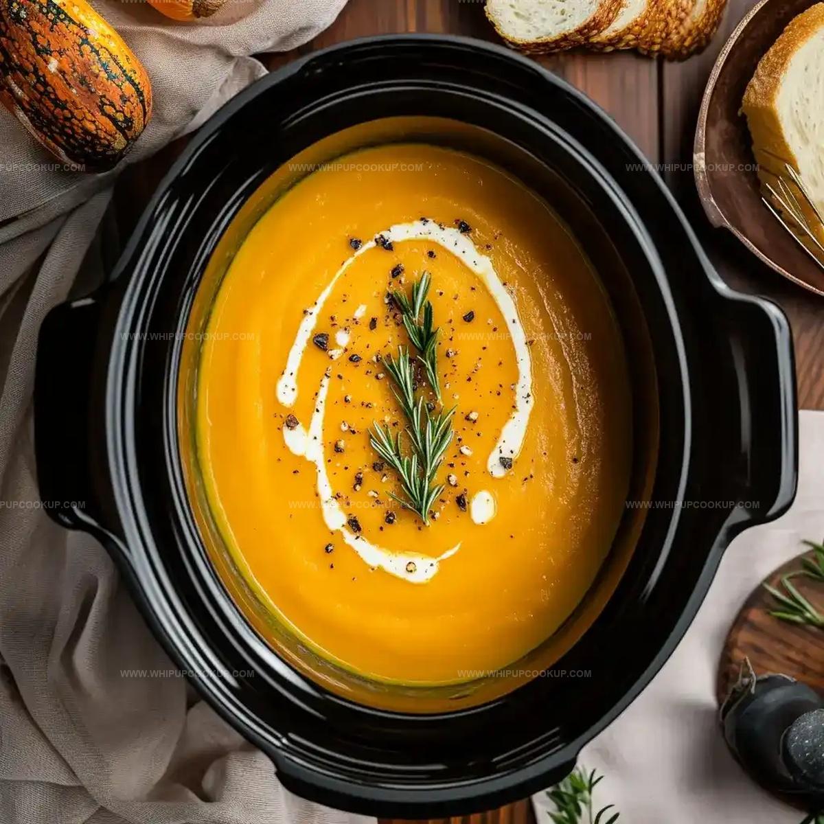 Cozy Fall Comfort: Creamy Butternut Squash Apple Soup in Your Crockpot
